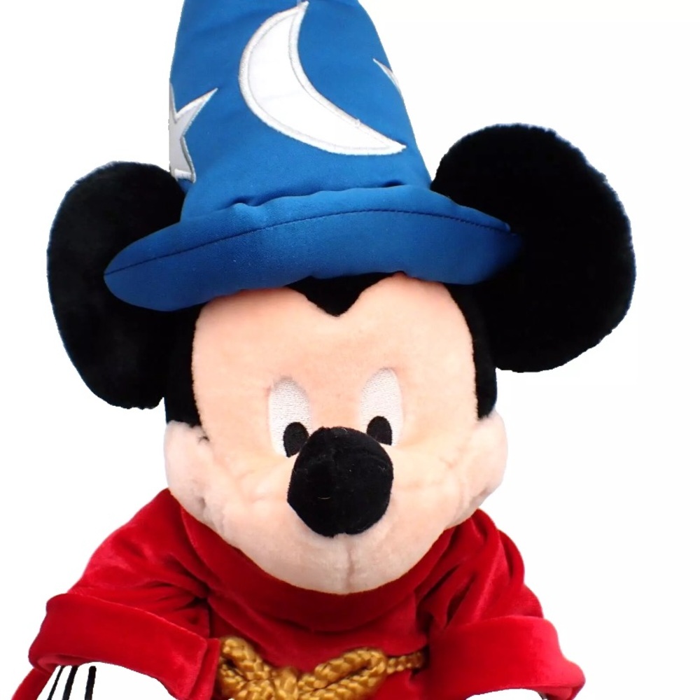 Disney Store MIckey Mouse Fantasia Sorcerer Plush Stuffed Toy 19"